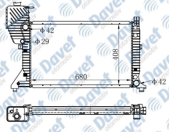NIS-62519A Su Radyatoru (Mercedes  Sprinter 211- 213- 216- 311- 313- 316- 411- 413-  416  Cdi  00-06)